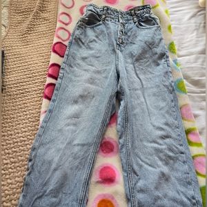 zara high waisted mom jeans light wash